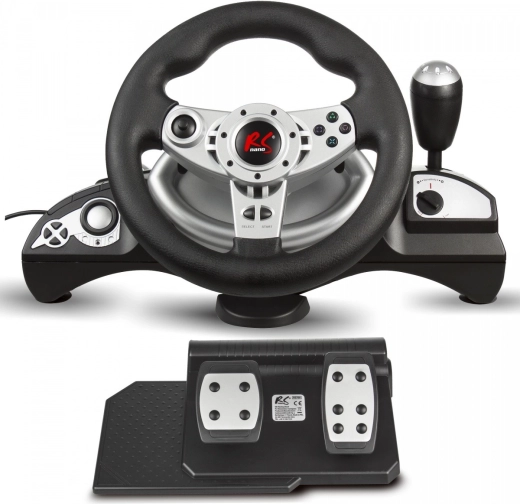 gaming racestuur met pedalen voor PS4, PS3, XBOX ONE, PC, SWITCH en ANDROID – NanoRS RS700