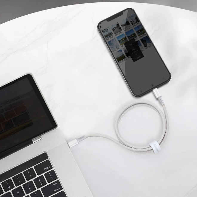 USB-C naar Lightning-kabel Baseus met hoge dichtheid gevlochten, 20W, PD, 2m