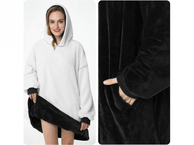 Warme oversized fleece deken hoodie