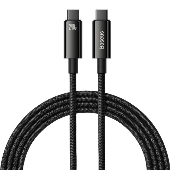 Baseus Tungsten Gold USB-C naar USB-C 240W 2m zwarte datakabel