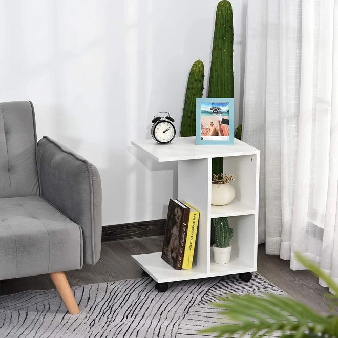 Koffietafel op wielen met organizer