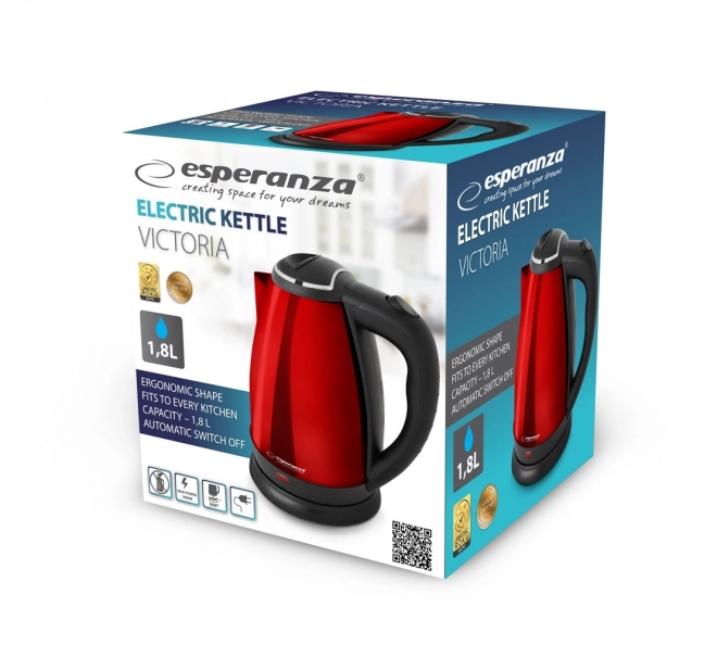Waterkoker Victoria 1,8 l rood