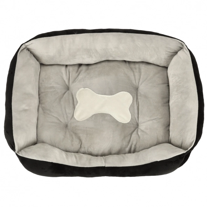 Honden- en kattenbed zwart en grijs