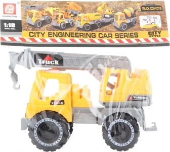 Plastic autokraan met uitschuifbare giek