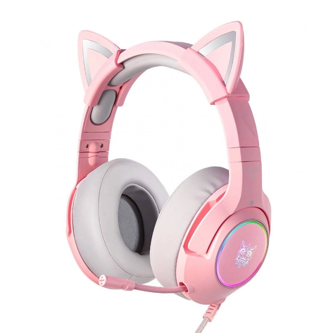 Gaming koptelefoon roze met kattenoren