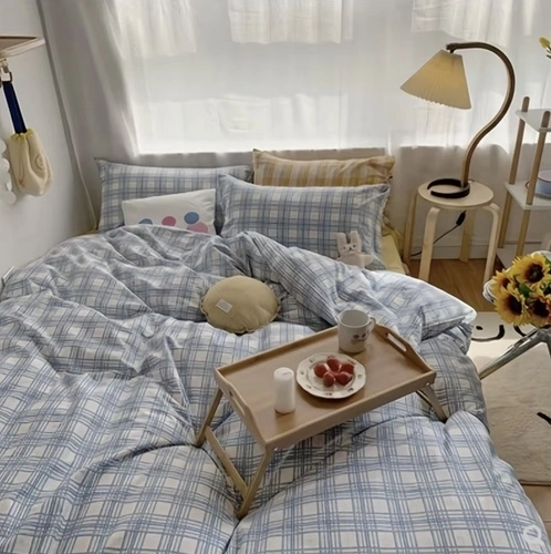 Opvouwbare bamboetafel voor bed met laptopfunctie