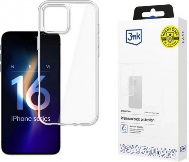 Etui Armor Case voor iPhone 16 Pro transparant