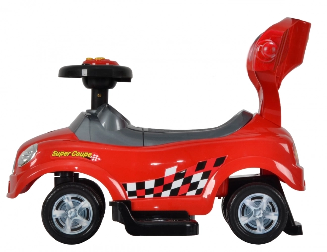 ECOTOYS Loopauto met geluiden en stuurstang Auto rood