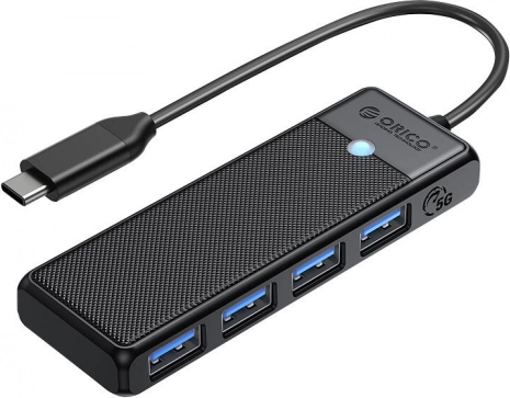 Orico USB-hub 4× USB‑A 3.0 (zwart)
