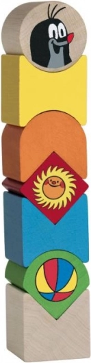 Houten piramidespeelgoed met Molletje