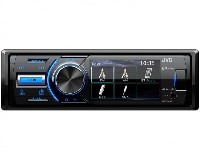 Autoradio JVC met Bluetooth en monitor