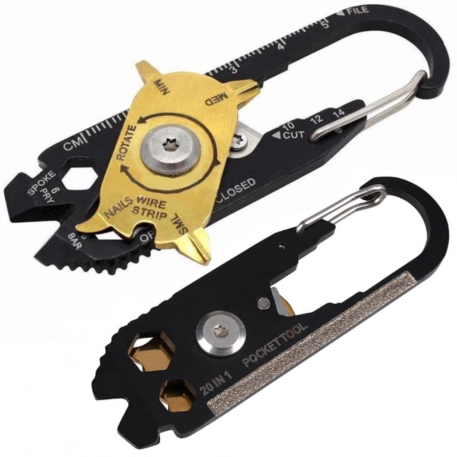 Karabijnhaak voor sleutels multitool