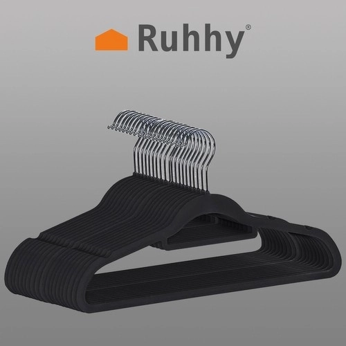 Kledinghanger 20 stuks - zwart Ruhhy 22536