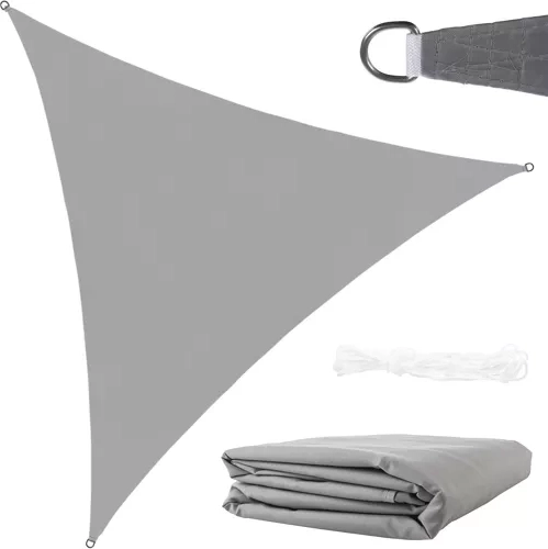 Driehoekig schaduwdoek 4 × 4 × 4 m Gardlov – Grijs
