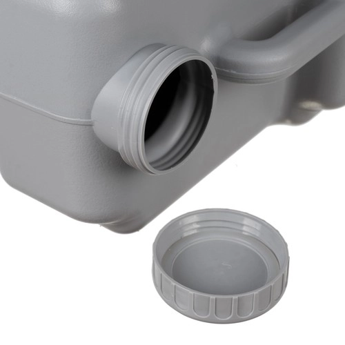 Trizand 24498 Draagbaar campingtoilet 20 + 12 l, grijs