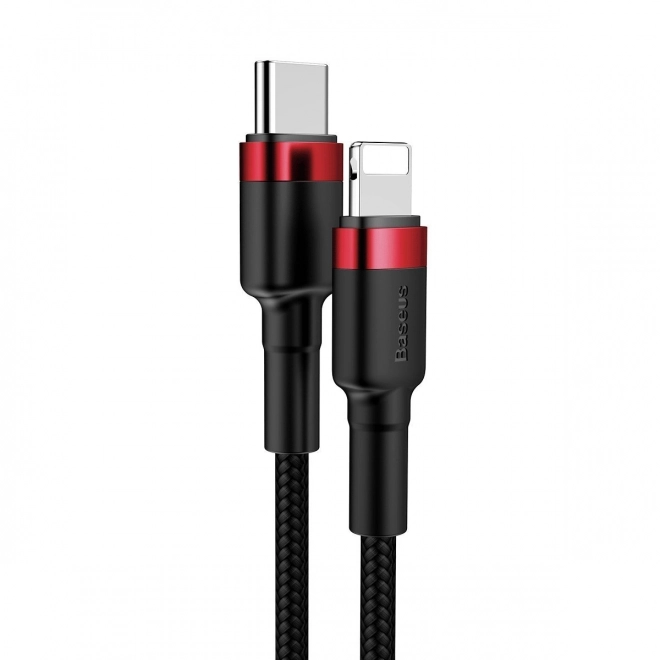 Kabel Baseus Cafule USB-C naar Lightning 18W rood-zwart