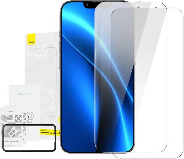 Baseus Crystal gehard glas 0,3 mm voor iPhone 14 Plus / 13 Pro Max (2 stuks)