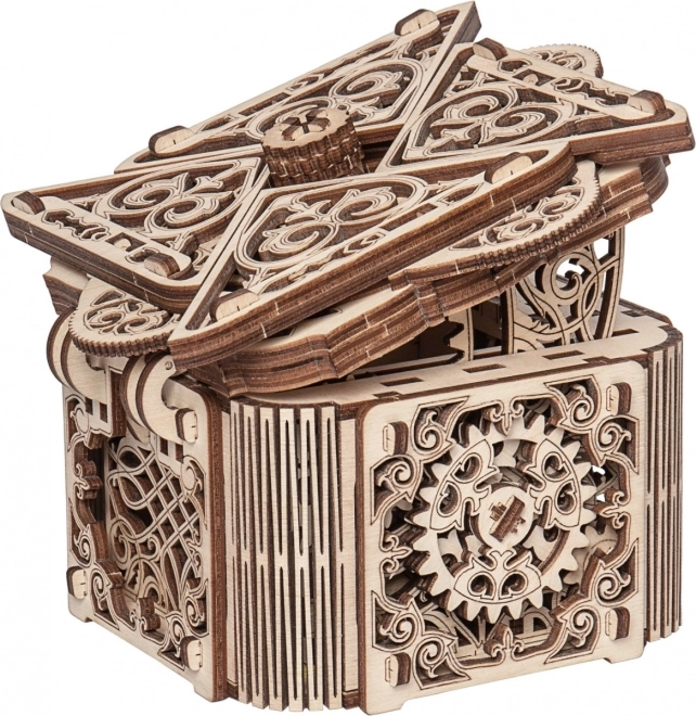 Houten mechanische puzzel Geheime Doos