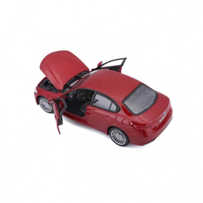 Bburago 1:24 Alfa Romeo Giulia (2016) metallic rood 18-21080
