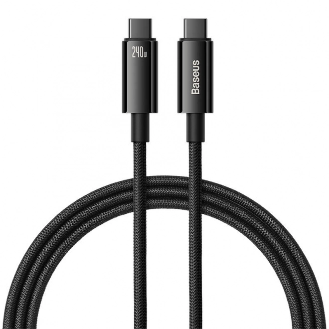 Kabel USB-C naar USB-C Baseus Tungsten Gold 240W 1 m (zwart)