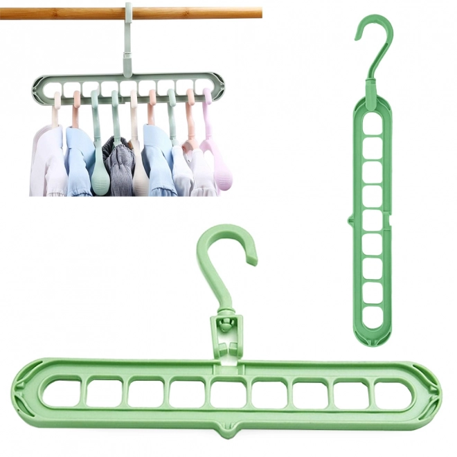 Multifunctionele kledingkast organizer groen 2 stuks