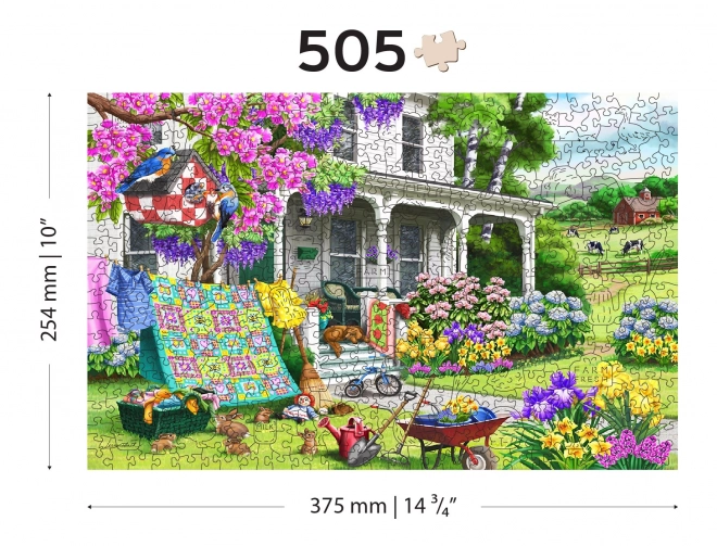 Houten puzzel Plattelandstuin van WOODEN CITY