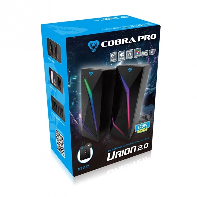 Cobra Pro Urion 2.0 gaming Bluetooth luidsprekers met RGB