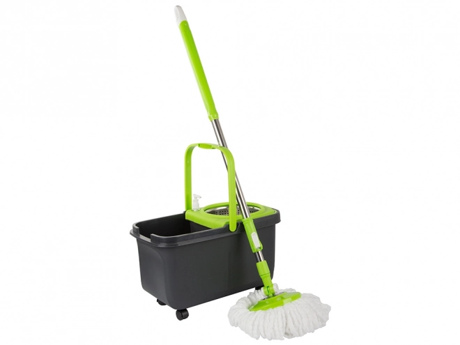 Roterende mop met 2 microvezelpads en doseeremmer