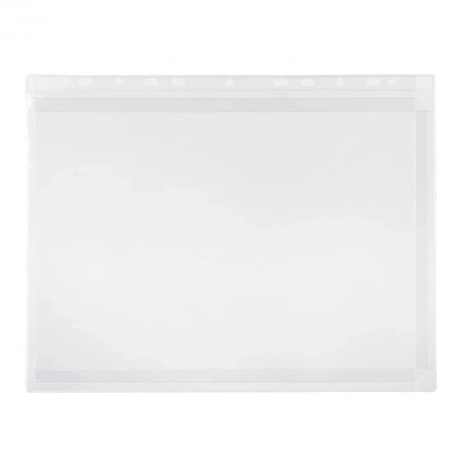 Transparante documenthoes met euro-ophanging van PVC