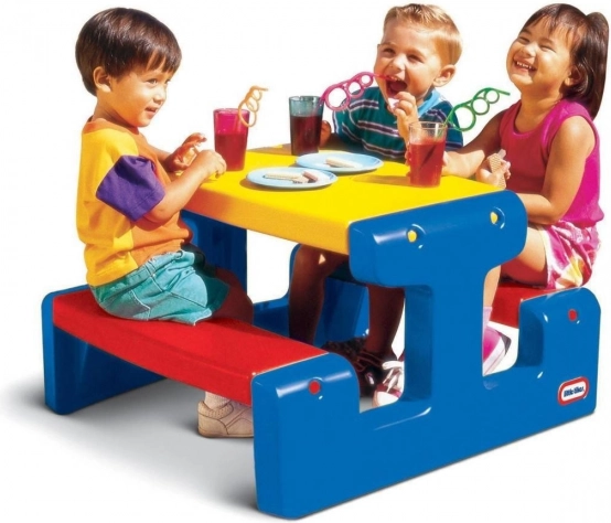 Kinderpicknicktafel LITTLE TIKES Jr met bankjes – blauw