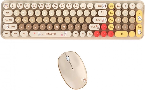 Draadloze set MOFII Baby Bear toetsenbord + muis (beige)