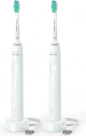Set van twee sonische tandenborstels PHILIPS Sonicare, wit