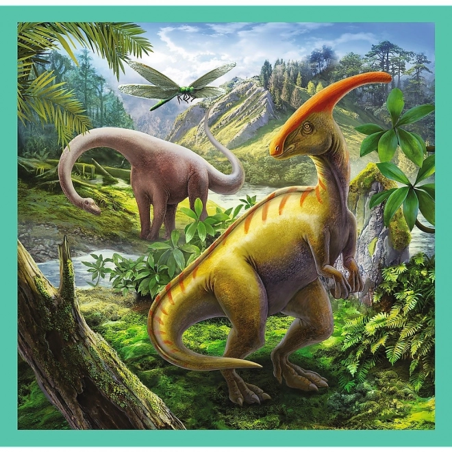 Puzzel 3in1 Wereld van Dinosauriërs 20x19,5cm in doos 28x28x6cm