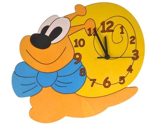 Houten kinderklok Slak