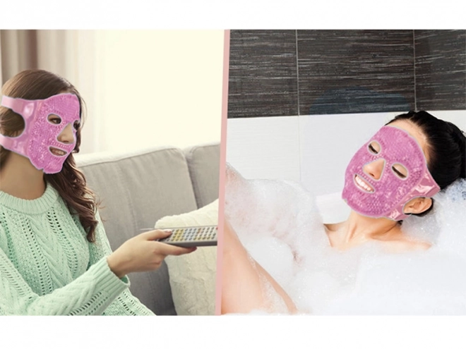 Verkoelende verwarmende gezichtsmasker gel voor ogen relx – roze