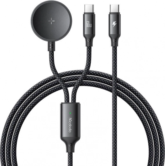 Mcdodo 2-in-1 USB‑C-kabel en oplader voor Samsung Watch, 60W, 1,2 m