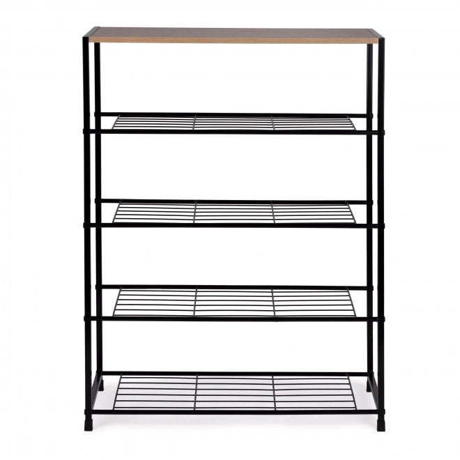 Elegant schoenenrek van massief hout LOFT