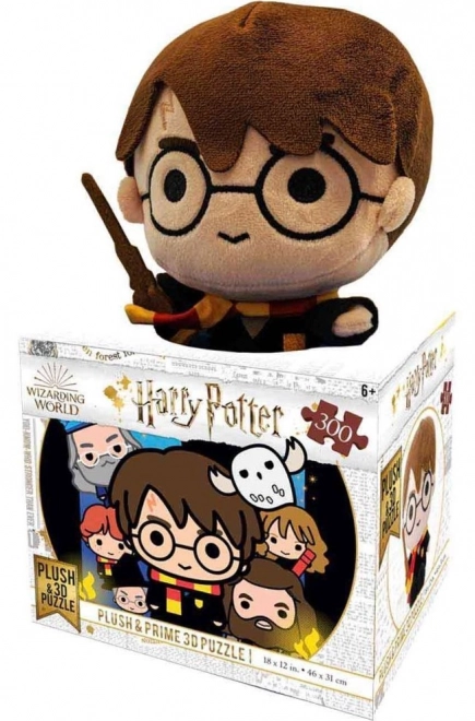3D Puzzel Harry Potter 300 stukjes met pluchen knuffel