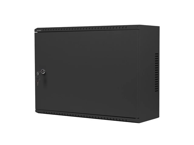 Wandgemonteerde rek kledingkast 19 inch 4U+3U 540x200 laagprofiel zwart