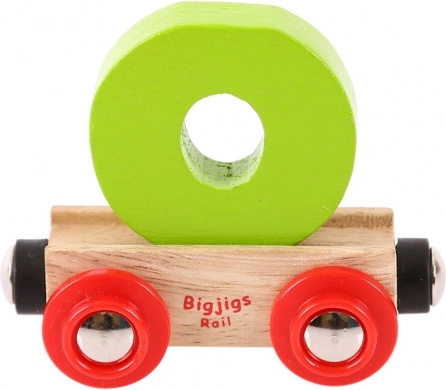 Houten treinbaanwagon Bigjigs Rail - letter O