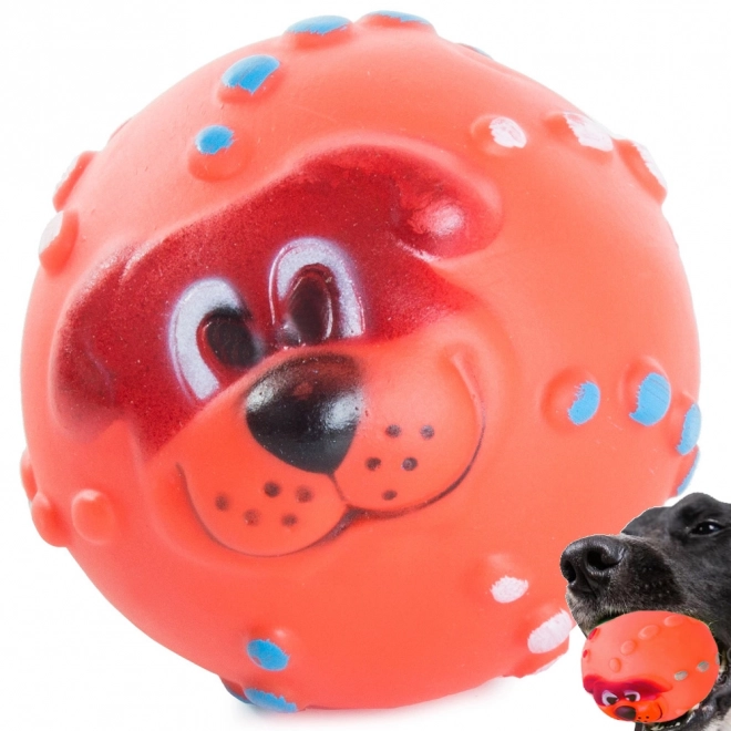 Piepend kauwspeeltje voor honden van gekleurd rubber