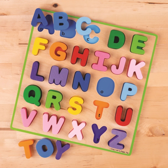 Inlegpuzzel Bigjigs - grote letters van het alfabet