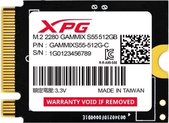 SSD-schijf XPG GAMMIX S55 512 GB M.2 2230 PCIe 4.0 x4