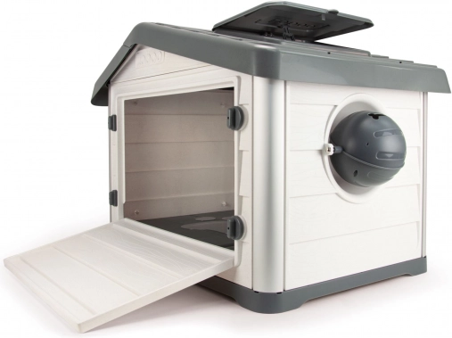 Interactieve voerdispenser voor langzamer eten