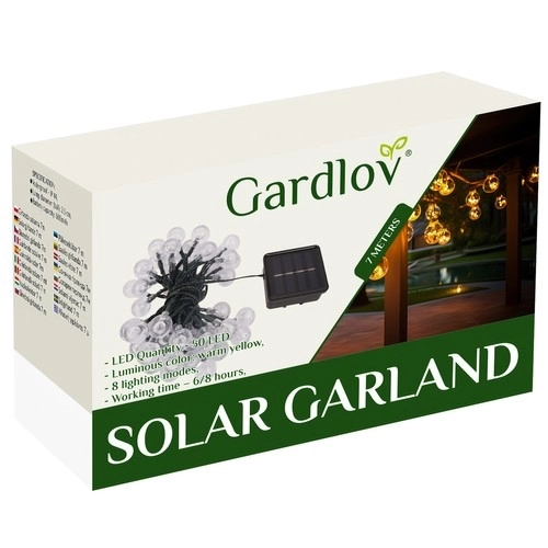 Solar guirlande 7m IP65 Gardlov 24008