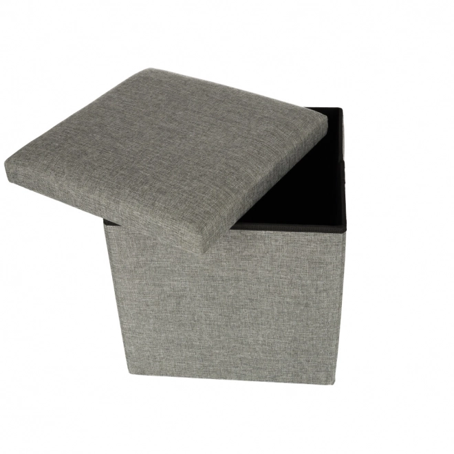 Grijze opvouwbare opbergpoef 38x38x38 cm