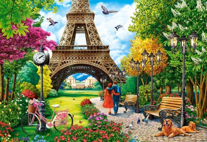 Legpuzzel 1000 stukjes Lente in Parijs