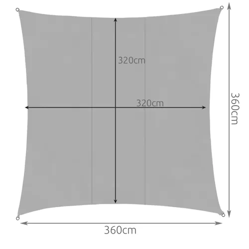 Zonnescherm Vierkant 3,6x3,6m