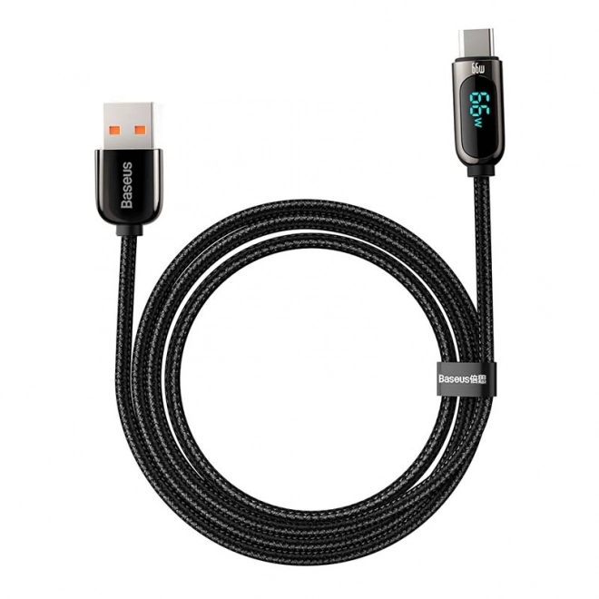 Baseus Kabel display USB naar Type-C, 66W, 2 m (zwart)