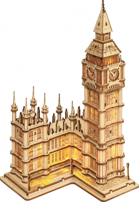 RoboTime houten 3D puzzel kloktoren Big Ben verlicht